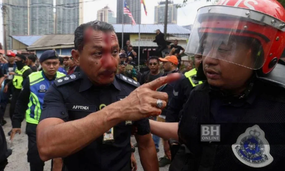 penduduk kampung sg baru ocpd cedera