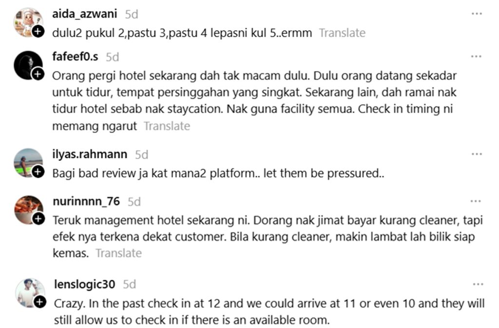 check in hotel lambat