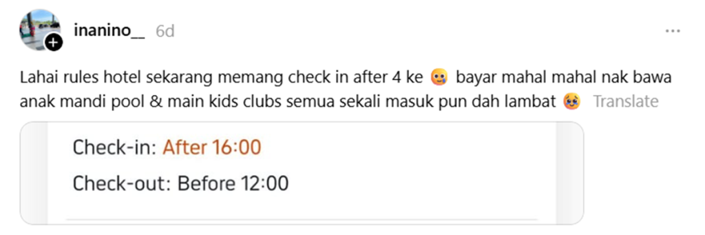 polisi checkin hotel