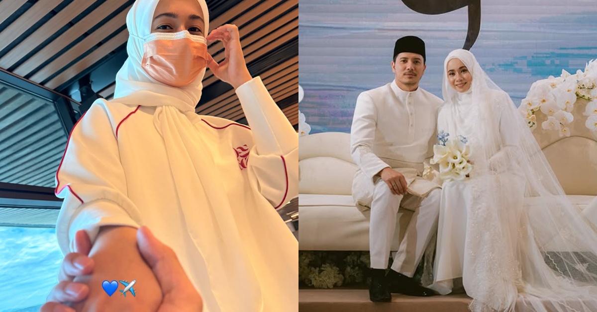 “Cairnya Tengok!” – Lokasi ‘Honeymoon’ Dirahsiakan, Fattah Amin Kongsi Foto Pegang Tangan Amira Di ‘Airport’
