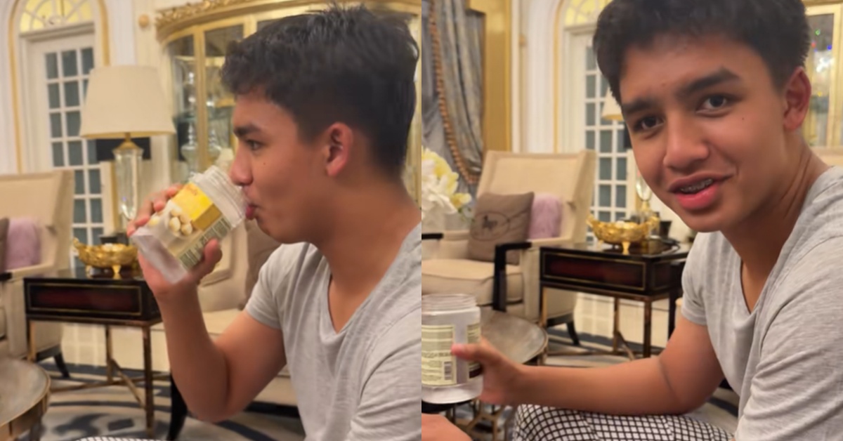 (VIDEO) Minum Air Guna Bekas Coklat, Ammar Ahyan Buat Ramai Terhibur – “Saya Nak Sekitar Semula”