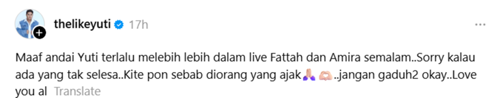 yuti melebih