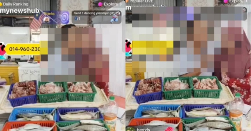 Suami Isteri Dirakam Buat ‘Soft P*rn’ Ketika ‘Live’ Jual Ikan, Netizen Kecam – “Sempat Lagi Gentel Bini”
