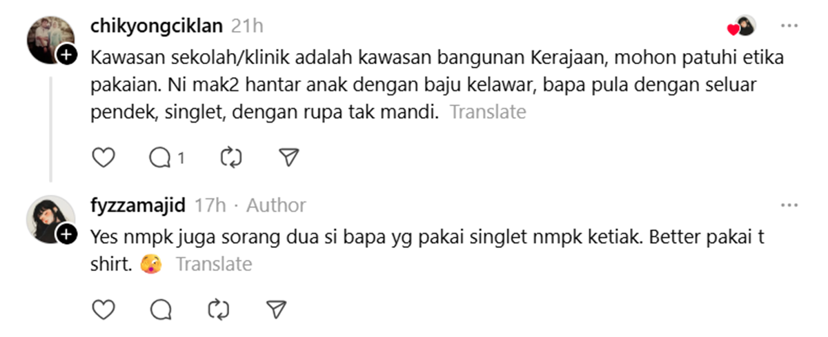 hantar anak sekolah pakai seksi