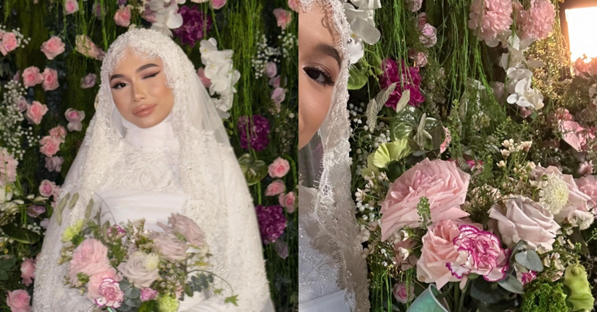 (FOTO) “Dah Kahwin Dah Geng..” – Cantik Berbusana Pengantin, Iman Troye Sudah Bernikah?