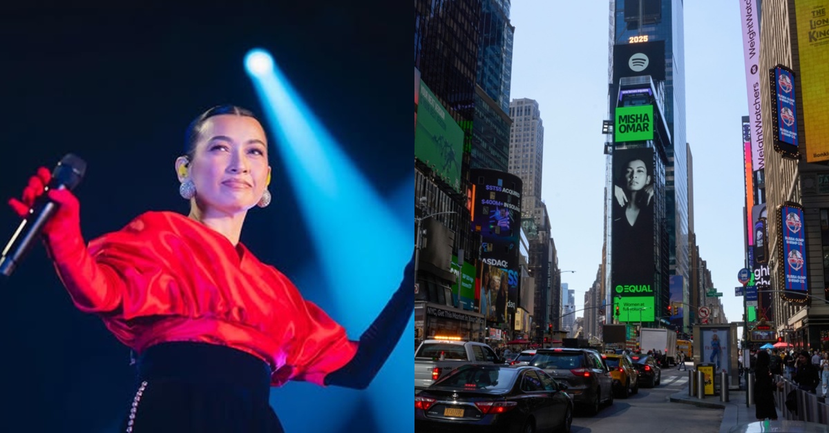 Misha Omar Mendunia! Wajah Menghiasi Papan Iklan Di Times Square New York – “Kejayaan Kita Bersama..”