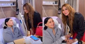 Kak KM ziarah A Aida di hospital