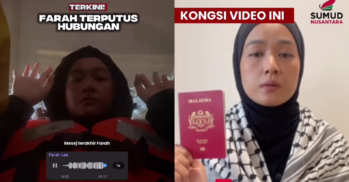 GSF: (VIDEO) “Sama Ada Berlayar Ke Isr*el Atau Mereka Apa-Apakan Kami” – Mesej Terakhir Farah Lee
