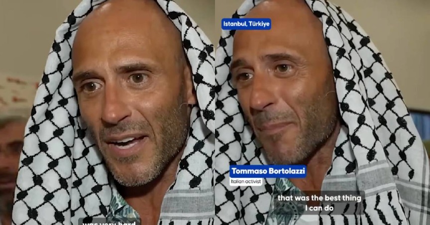 GSF: Aktivis Itali Peluk Islam Ketika Dalam Tahanan Israel – “Rasanya Seperti Bayi Baru Lahir”