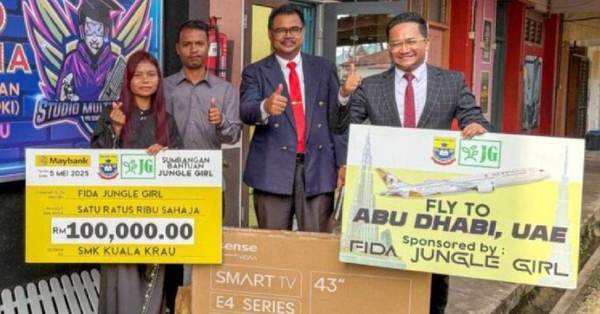 “Rezeki Untuk Dikongsi” – Fida Jungle Girl Sumbang RM100,000, 30 Smart TV & Taja Murid Istimewa Ke Abu Dhabi