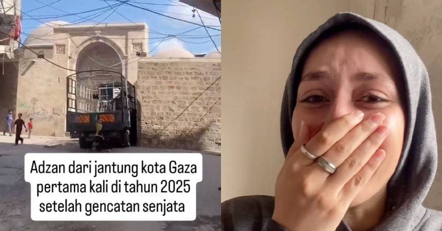 (VIDEO) Laungan Pertama Azan Subuh Dari Jantung Gaz* Selepas Gencatan Senjata