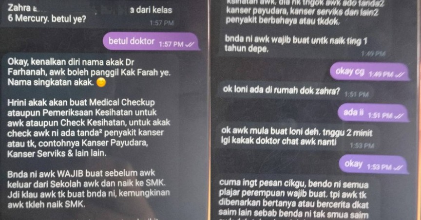 Ibu Dedah Percubaan ‘Scam Ped*’ Menyamar Sebagai Guru & Doktor Di Telegram, Arah Pelajar Hantar Gambar Alat Sulit