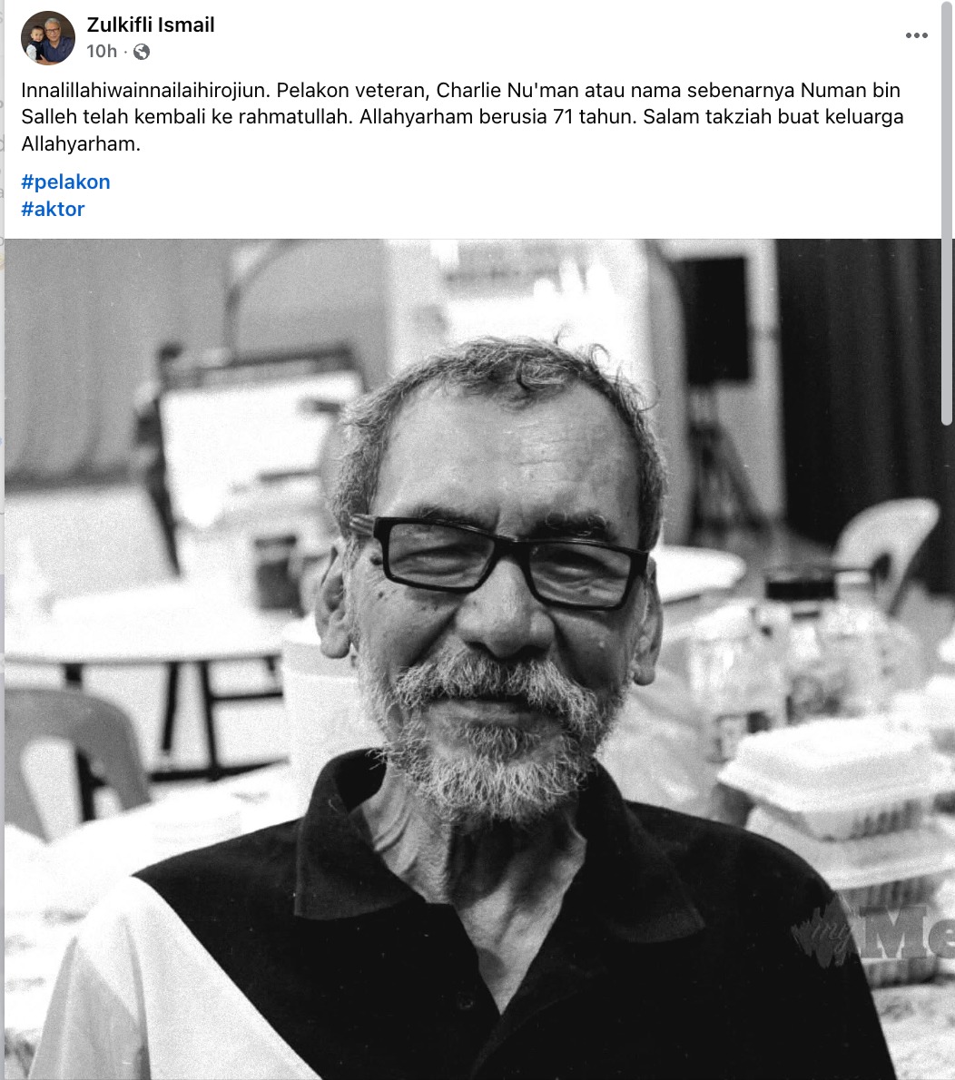 charlie nu'man meninggal dunia