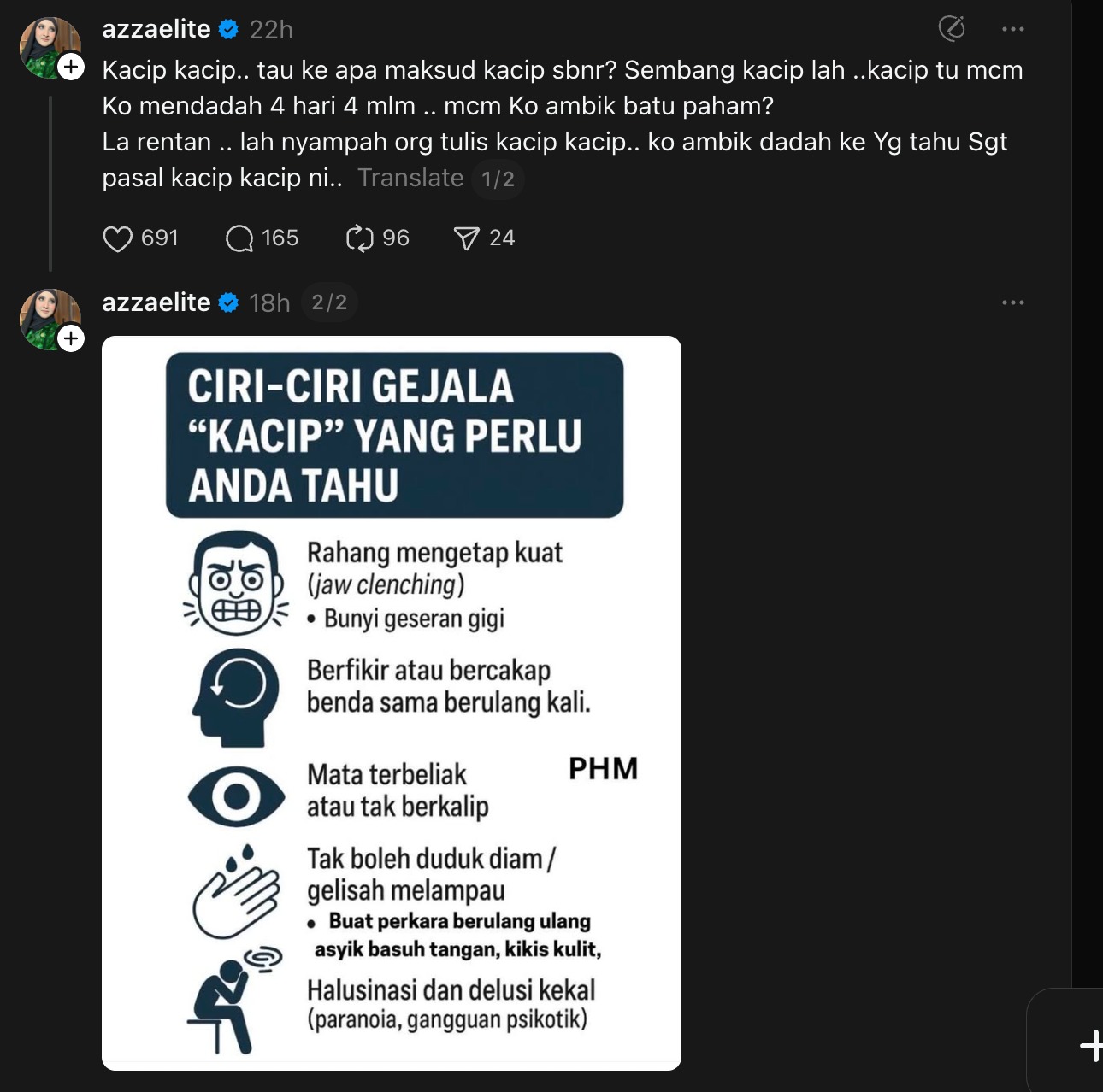 “Kau Ambil Dad*h Ke Yang Tahu Sangat Ni?” – Azza Elite Bengang Ramai Guna Perkataan ‘Kacip’