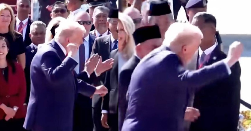 Aksi Spontan Donald Trump ‘Berjoget’ Sejurus Ketibaan Di Malaysia Curi Perhatian Ramai