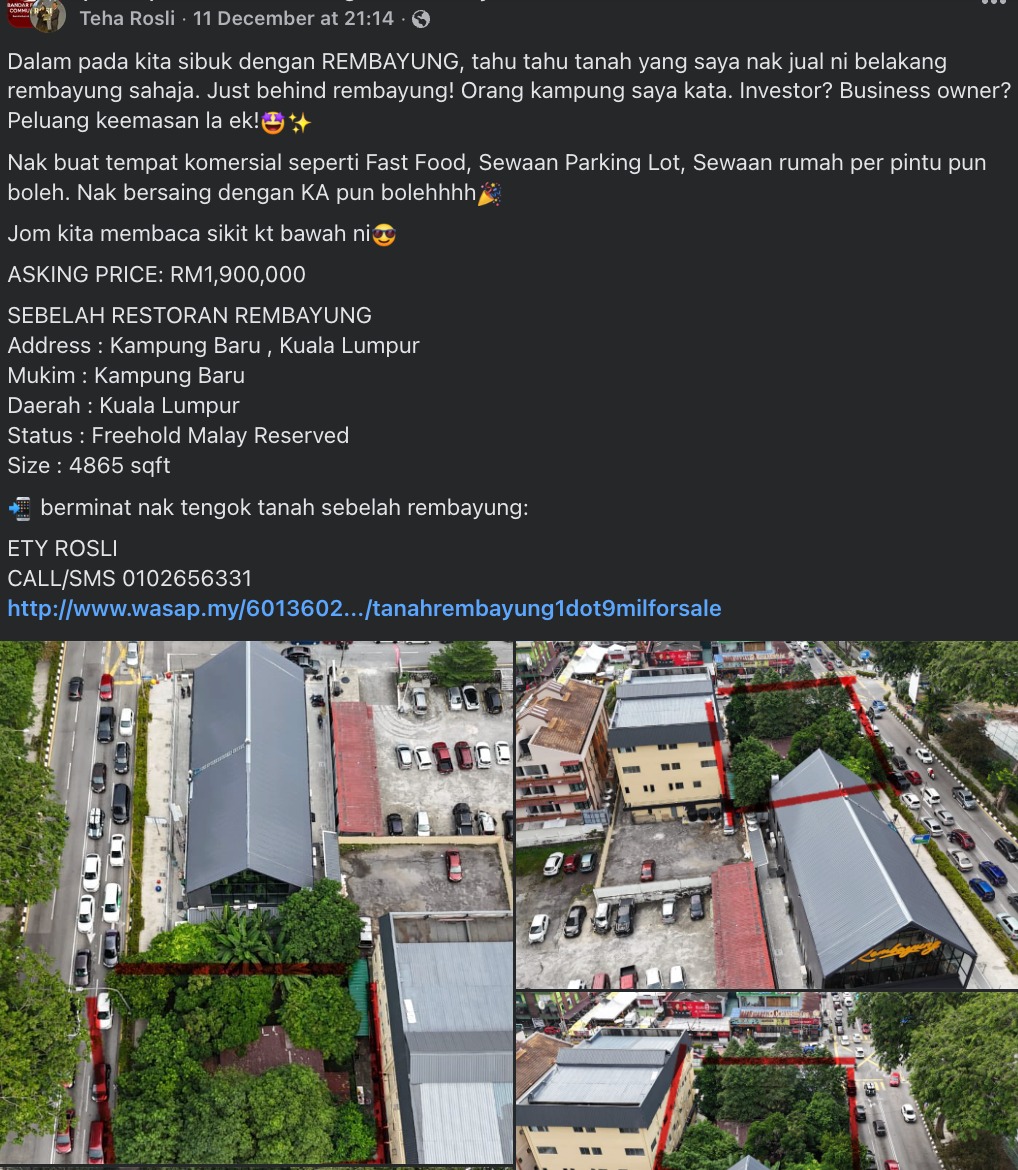 tanah belakang rembayung