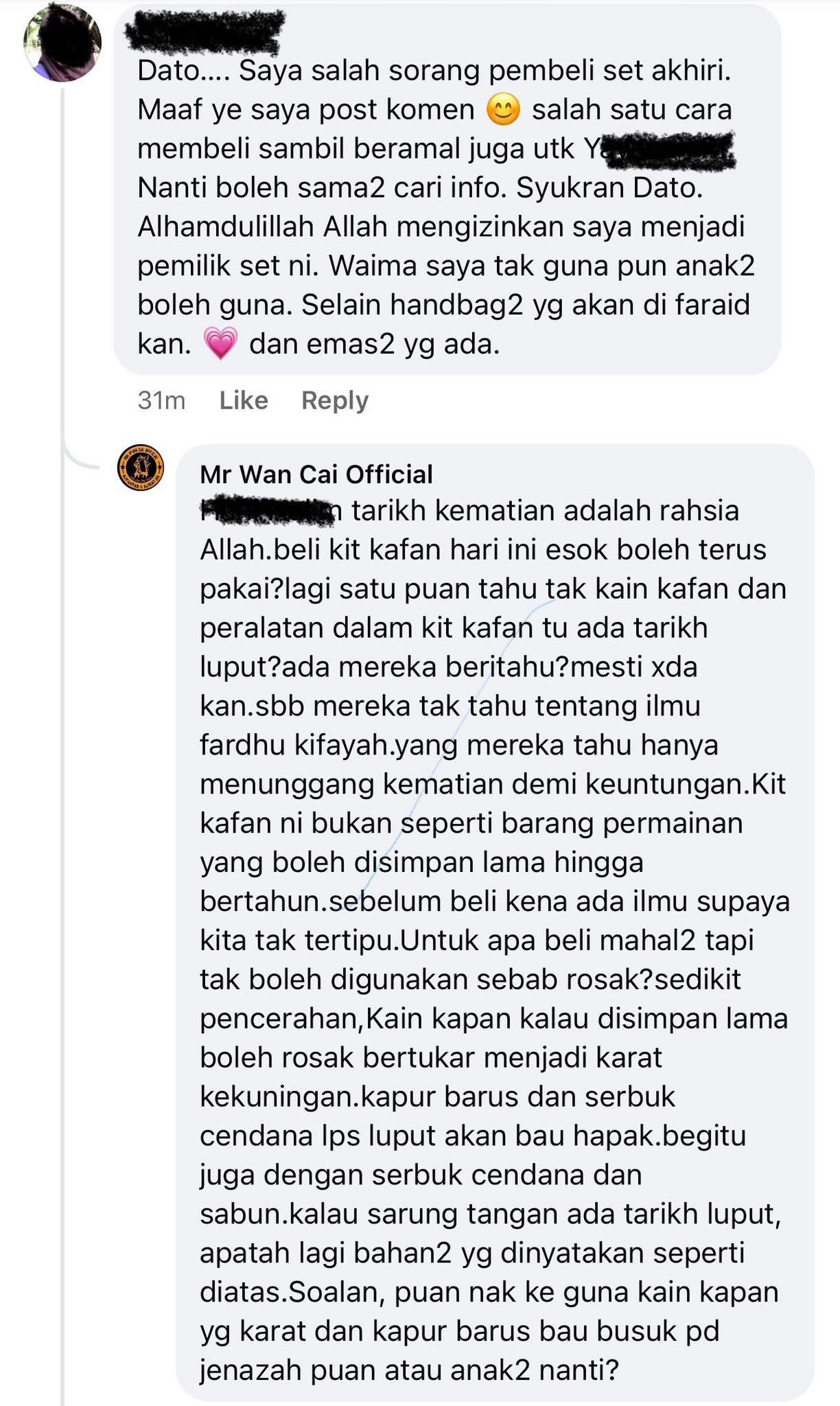 wan cai jenanzah kit