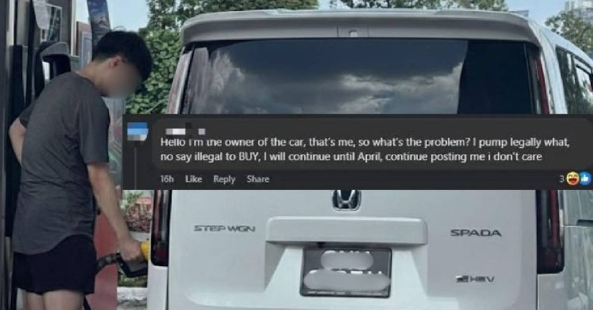 Lelaki Bawa Kereta Nombor Plat Singapura Isi Minyak Ron 95 Tak Hairan Dikecam – “Tak Ada Siapa Kata Haram, Apa Masalah?”