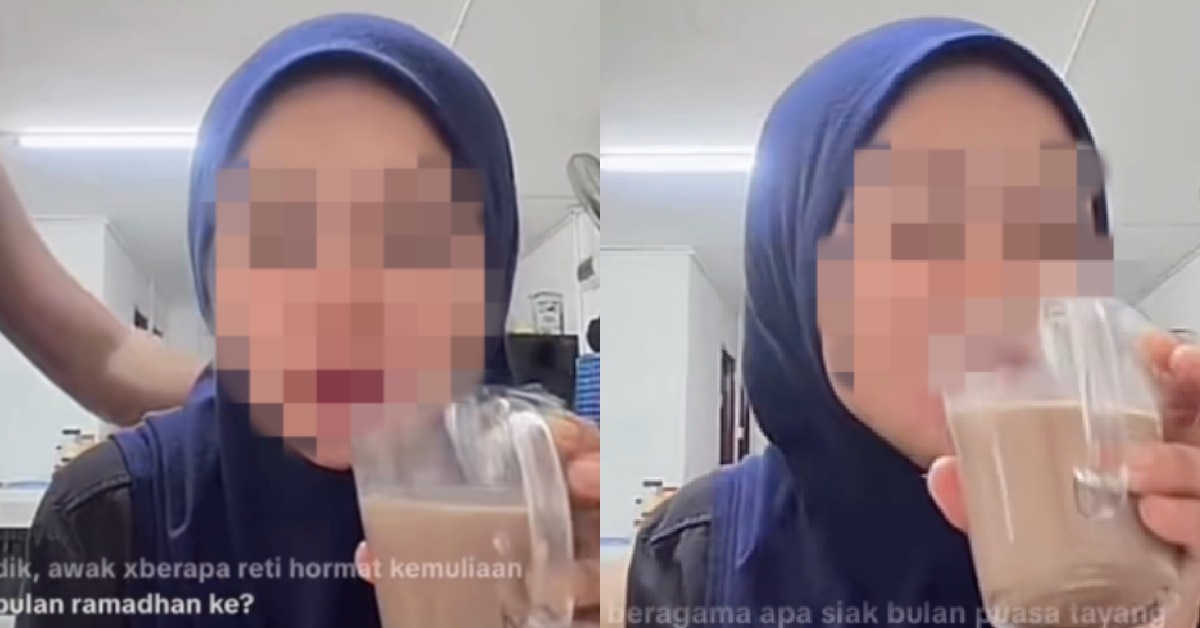 Bangga Minum Air Sambil ‘Live’ Di Bulan Ramadan, Wanita Muslim Ditahan JHEAINS