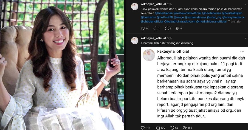 Didakwa Terlibat Isu Penipuan, Pelakon Azar Azmi Dan Suami Dilapor Ditangkap Di Kajang