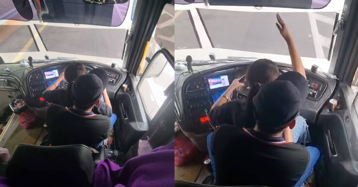 (VIDEO) Pemandu Dirakam Pandu Bas Sambil Riba Wanita, Penumpang Tegur Namun Diherdik