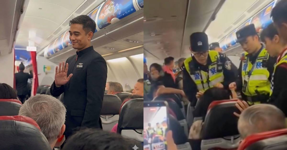 Penumpang Mengamuk Dalam Penerbangan AirAsia, ‘Isyarat’ Kru Kabin Ini Jadi Tumpuan Ramai – “Kuasa Tangan Rakyat Malaysia”