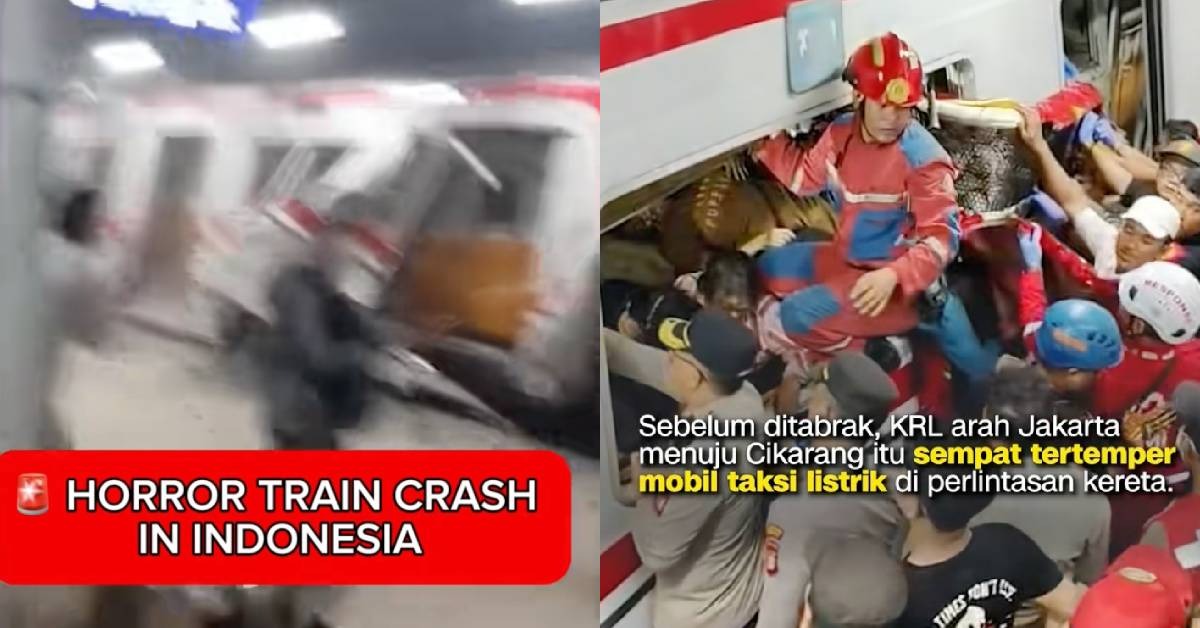 (VIDEO) Ngeri! Nahas Dua Tren Bertembung Di Jakarta, Sekurang-Kurangnya 7 Maut, Puluhan Cedera