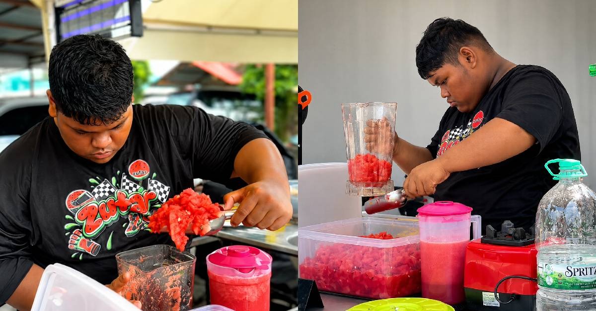 Remaja Hidap Disleksia Jual Air Tembikai Harga Seikhlas Hati, Semangat Cari Rezeki Sentuh Hati Netizen – “Saya Tak Pandai Mengira..”