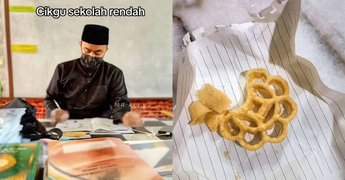 Beri Cikgu Kuih Ros Patah, Pelajar Menyorok Belakang Tiang Kerana Malu – “Bergenang Air Mata, Hadiah Ini Yang Paling Saya Ingat”