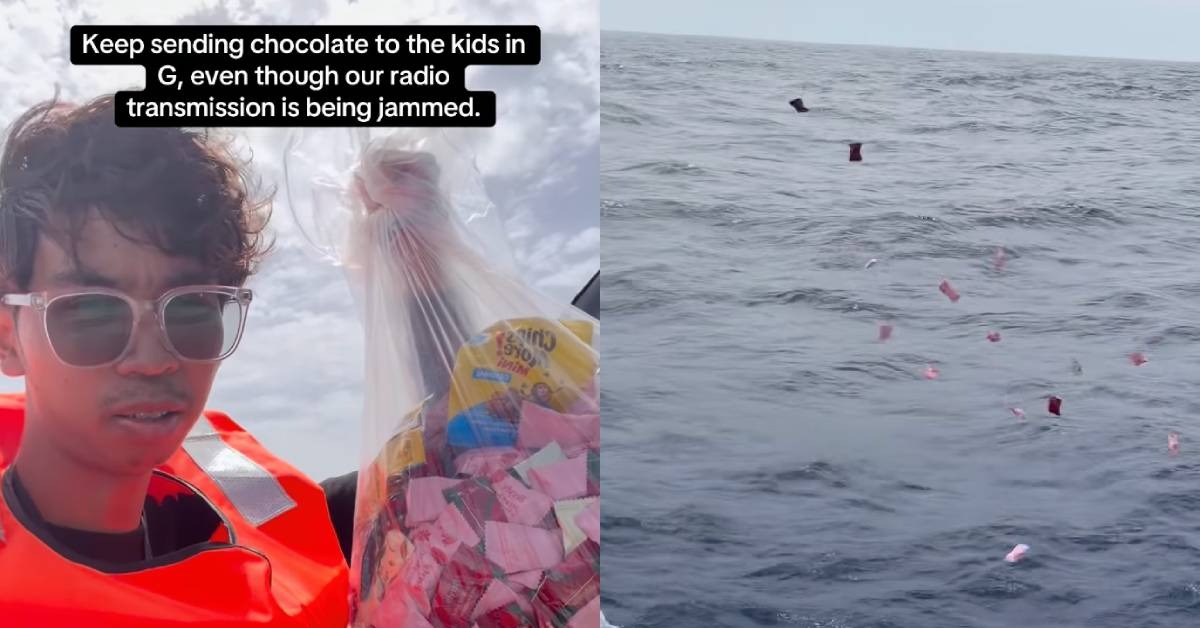 Aktivis GSF Haroqs Dikecam Buang Gula-Gula Dalam Laut Untuk Penduduk Gaza – “Plastik Tu Bang, Tercemar Laut!”
