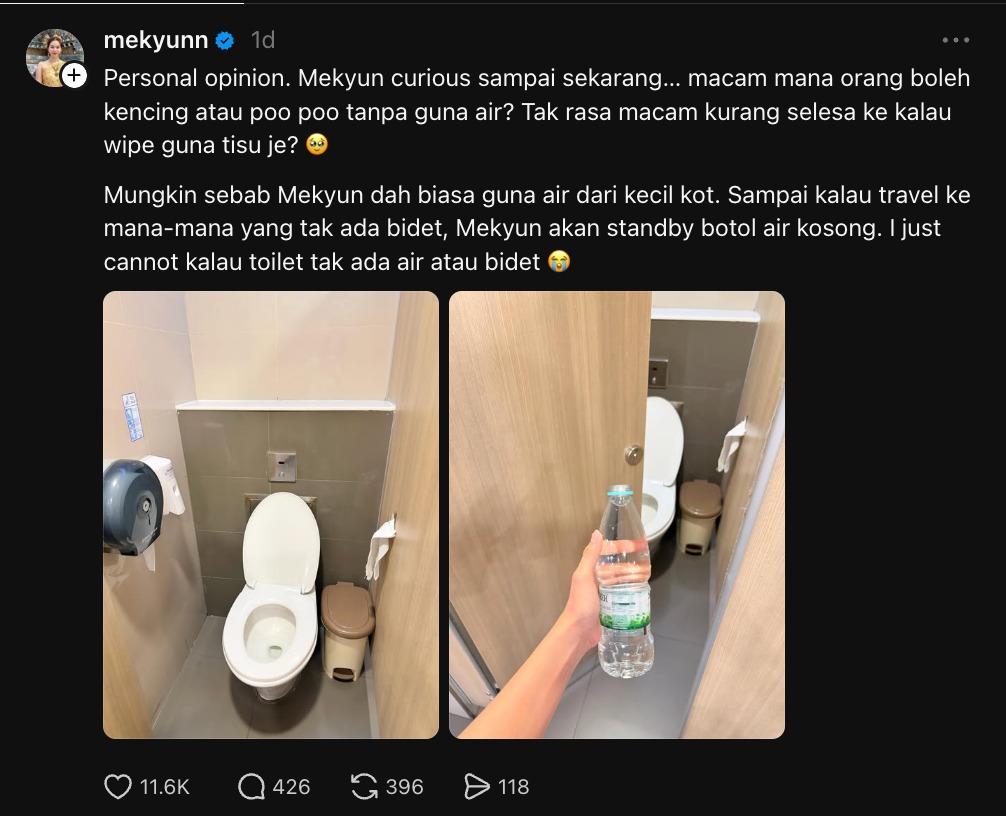 “Macam Mana Orang Boleh Kencing, ‘Wipe’ Pakai Tisu Sahaja?” – Mekyun