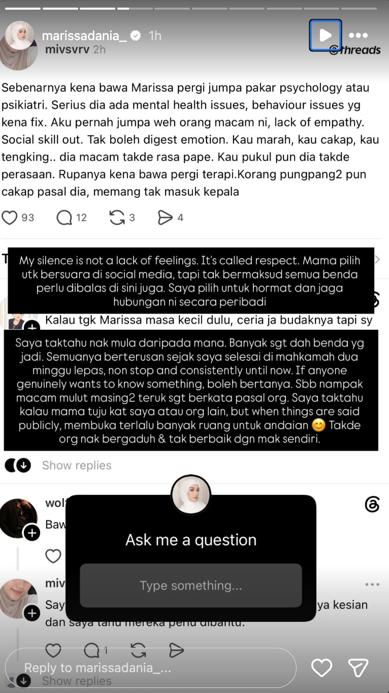 “Saya Menangis Bila Tahu Mama Tak Ada Di Majlis, Saya Tak Tahu Nak Mula Dari Mana” – Marissa Dania Hakim