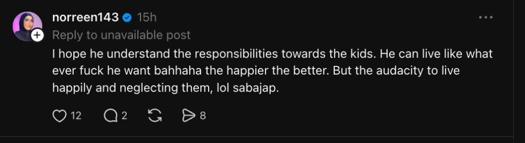 Berani Hidup Bahagia Tapi Abai Anak-Anak? Sabar Jap  Provokasi Berterusan, Norreen Iman Luah Pera