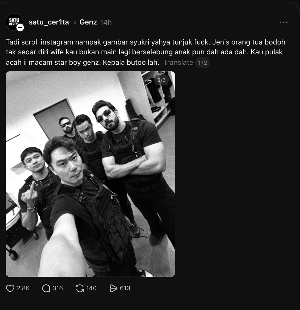 “Bini Kat Rumah Punya La Bertutup..” – Shukri Yahaya Dikecam Tunjuk Aksi Tidak Senonoh Dalam Foto