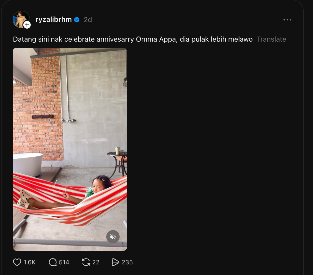 Delete Lah, Kesian Anak..  Netizen Tegur Ryzal Ibrahim, Tayang Rina Dalam Swimming Suit Mengu