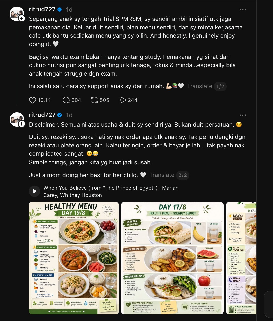 “Tak Perlu Dengki, Kalau Teringin Pesan &amp; Bayar” – Rita Rudaini Guna Duit Sendiri Jaga Makan Anak Di MRSM