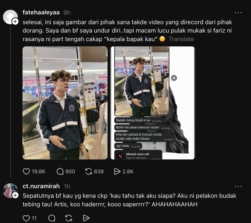 “Pelakon Budak Tebing Rupanya” – Kes Dah Selesai,  Wanita Viral Isu Potong Barisan ‘Kepala Hotak Kau’ Dedah Tiada Video Dari Pihak Mereka