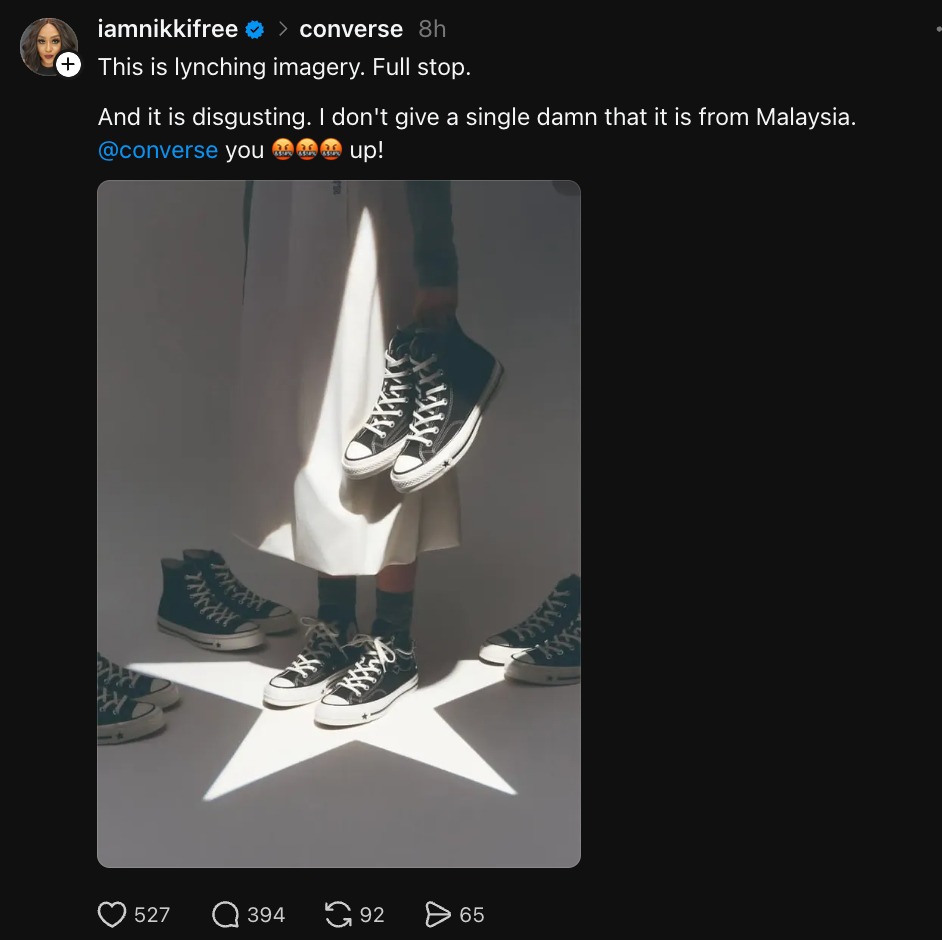 Iklan Converse Malaysia Dikecam Mat Saleh Luar Negara, Visual Didakwa Mirip KKK & Keganasan Ka
