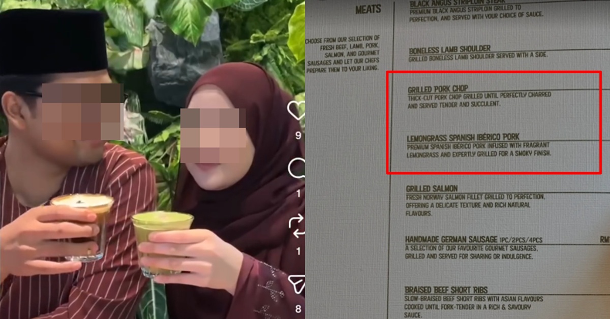 Netizen Persoal Dua Individu Muslim, Promosi ‘Steakhouse’ Ada Menu ‘Pork’ – “Memang Jelas Restoran Tu Tak Halal”