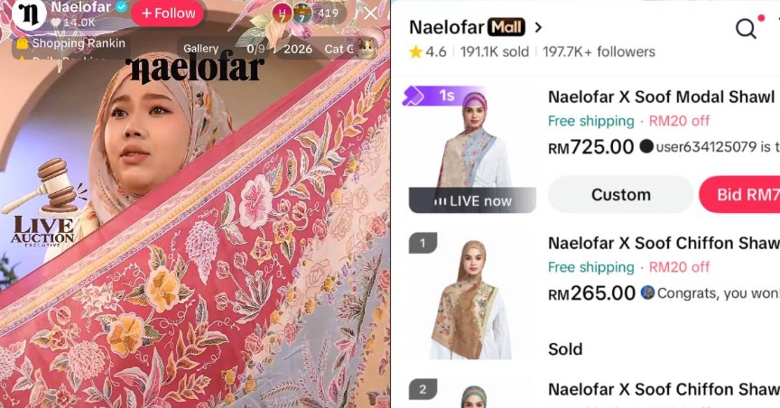 Tudung Naelofar Dibida Sampai RM700+, Netizen Pertikai Konsep Jualan – “Takkan Ustaz Haris Tak Tegur..”