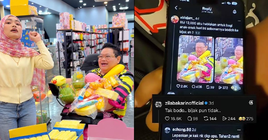 Belanja ‘Squishy’ RM12K Untuk Kanak-Kanak, Pempengaruh Abiejam Kesal Komen Zila Bakarin – “Tutup Kepala Saja Tak Cukup, Mulut Pun Kena Jaga”