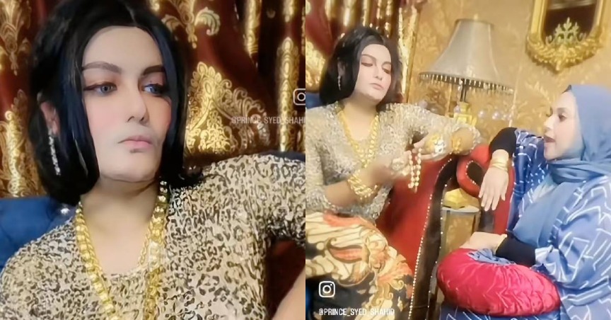 “Lama Dah Tahan Kan?” – Prince Syed Buat Video Berpakaian Wanita, Netizen Kecam