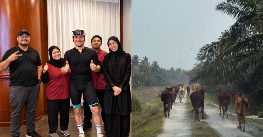 Pemandu F1 Cadillac, 	Valtteri Bottas Selamba Berbasikal Redah Kebun Kelapa Sawit & Singgah Hotel Lokal Di Muar Menuju Ke Singapura