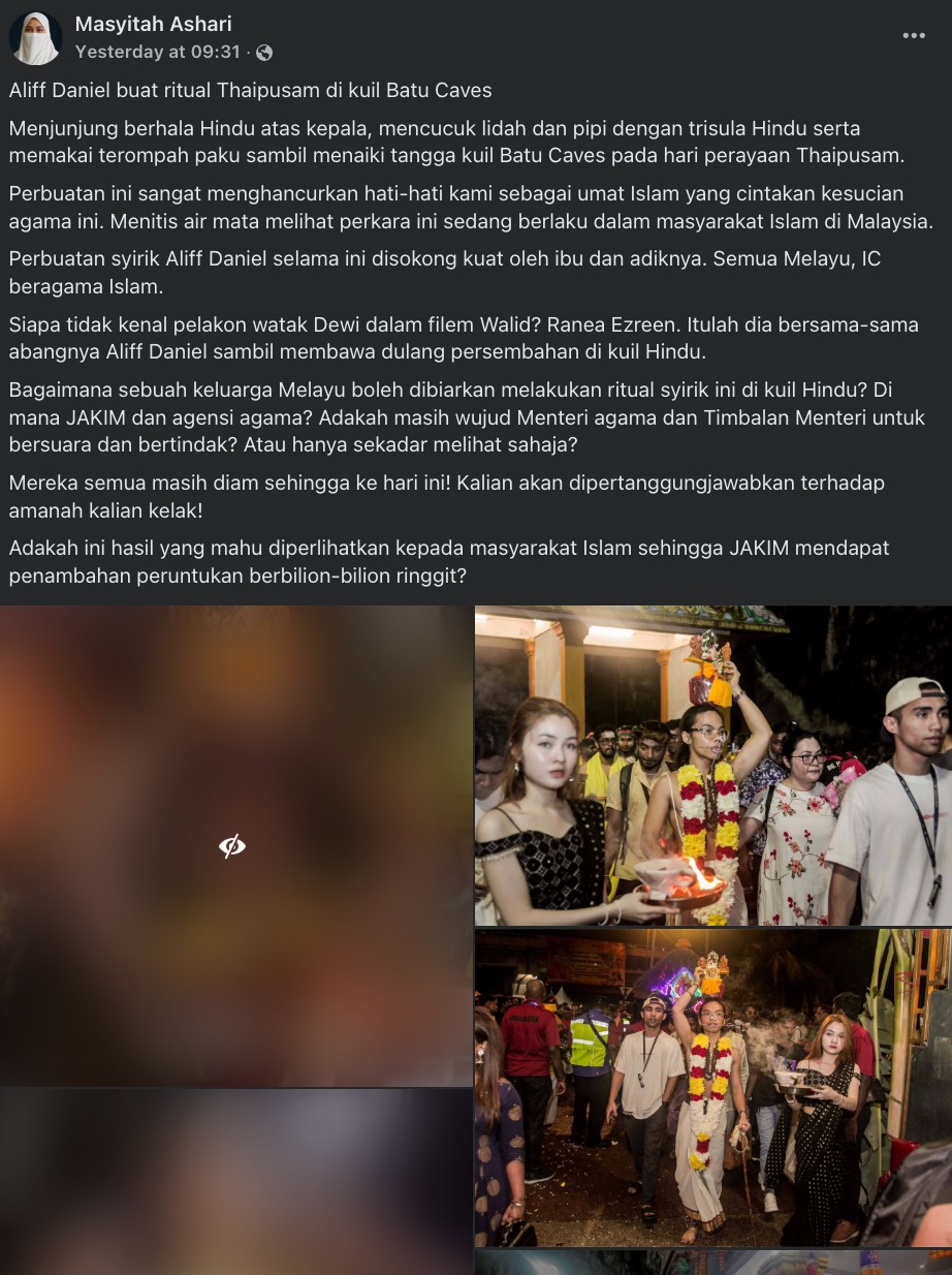Adik Pelakon Wanita Didakwa Junjung Berhala Di Batu Caves, Rumah Dipenuhi Altar Siam Dan Hindu?