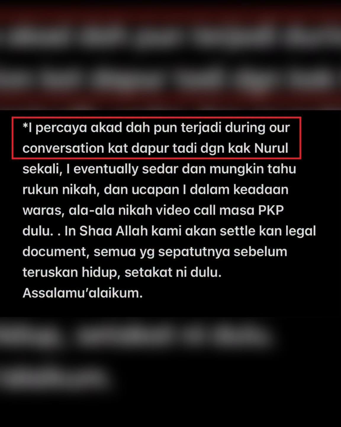 Wanita Dakwa Dah Jadi Isteri Khairul Aming, Dedah Akad Nikah Berlaku Di Dapur – “Ala-Ala Nikah Masa PKP”