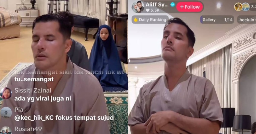 “Melilau Mata, Ini ‘Mencuri’ Dalam Solat” – Aliff Syukri Ditegur Netizen, Buat ‘Live’ Solat Jumaat Tapi Banyak Kesalahan